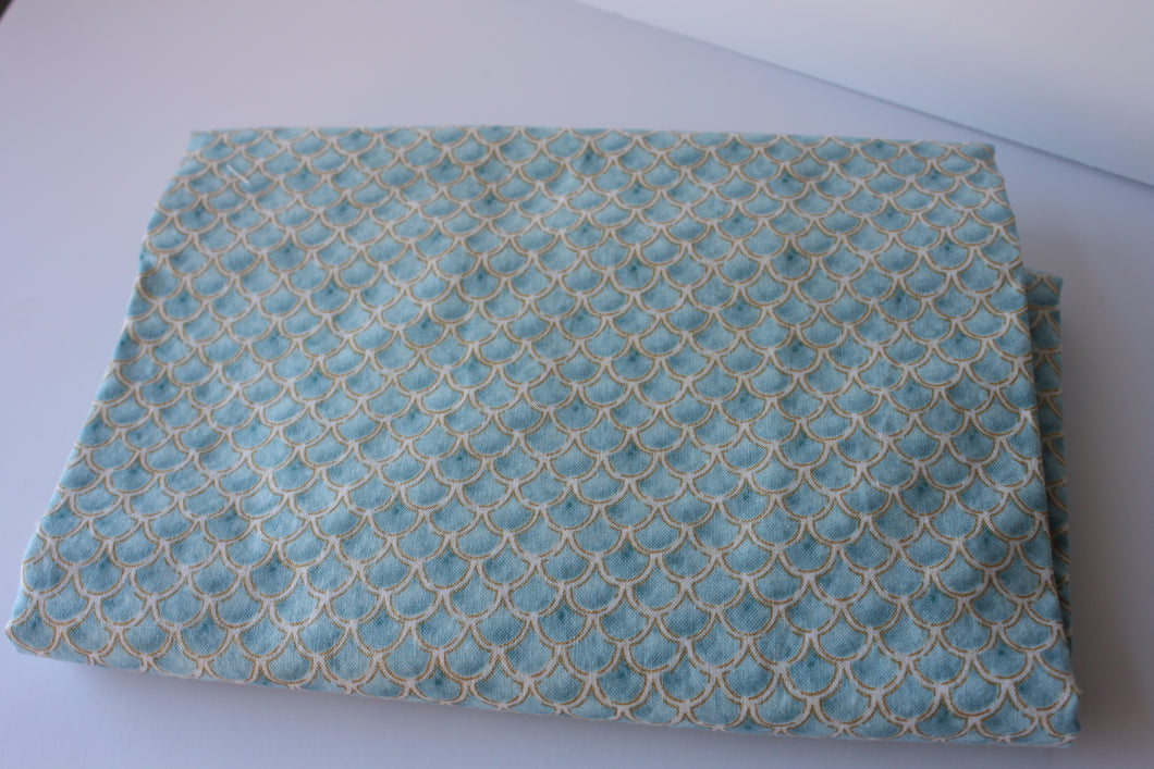 1 yard blue clamshell fabric from Gypsy Glamour by Chandelier for Robert Kaufmann