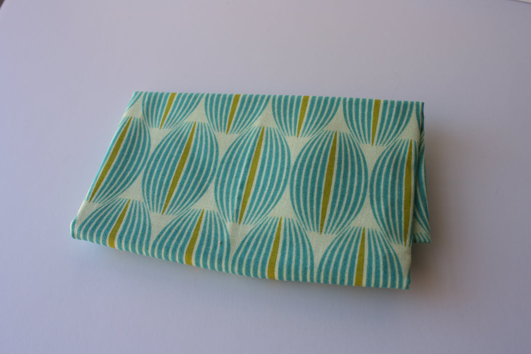 Fat 1/4 aqua ellipsis fabric