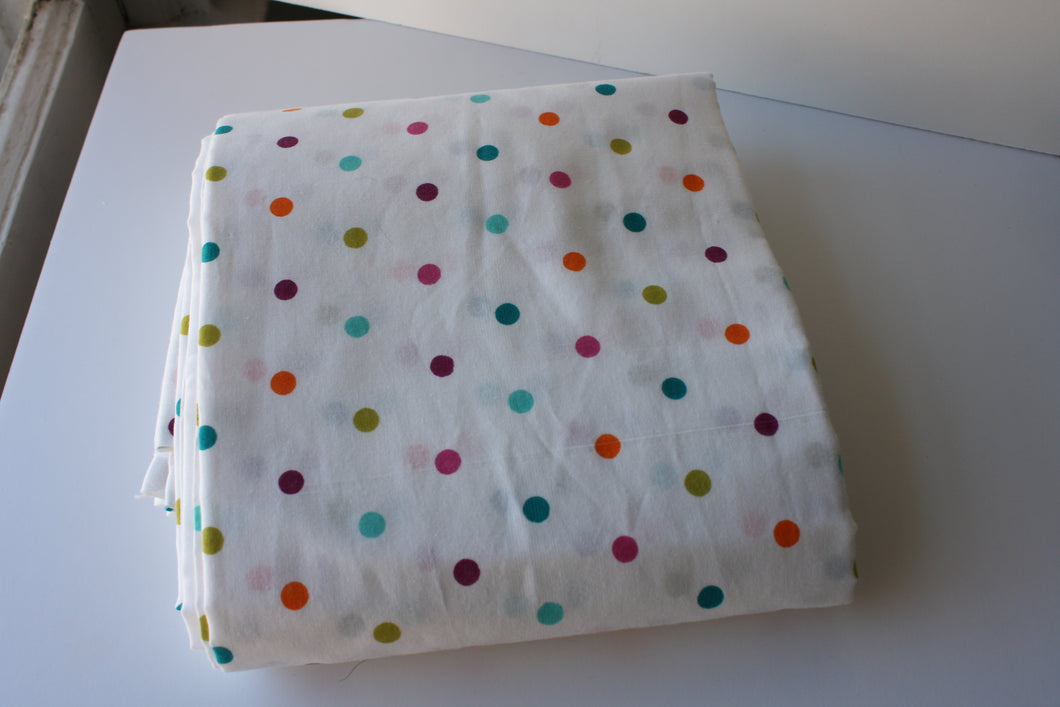 Twin size polka dot flat sheet from target - used as quilting fabric