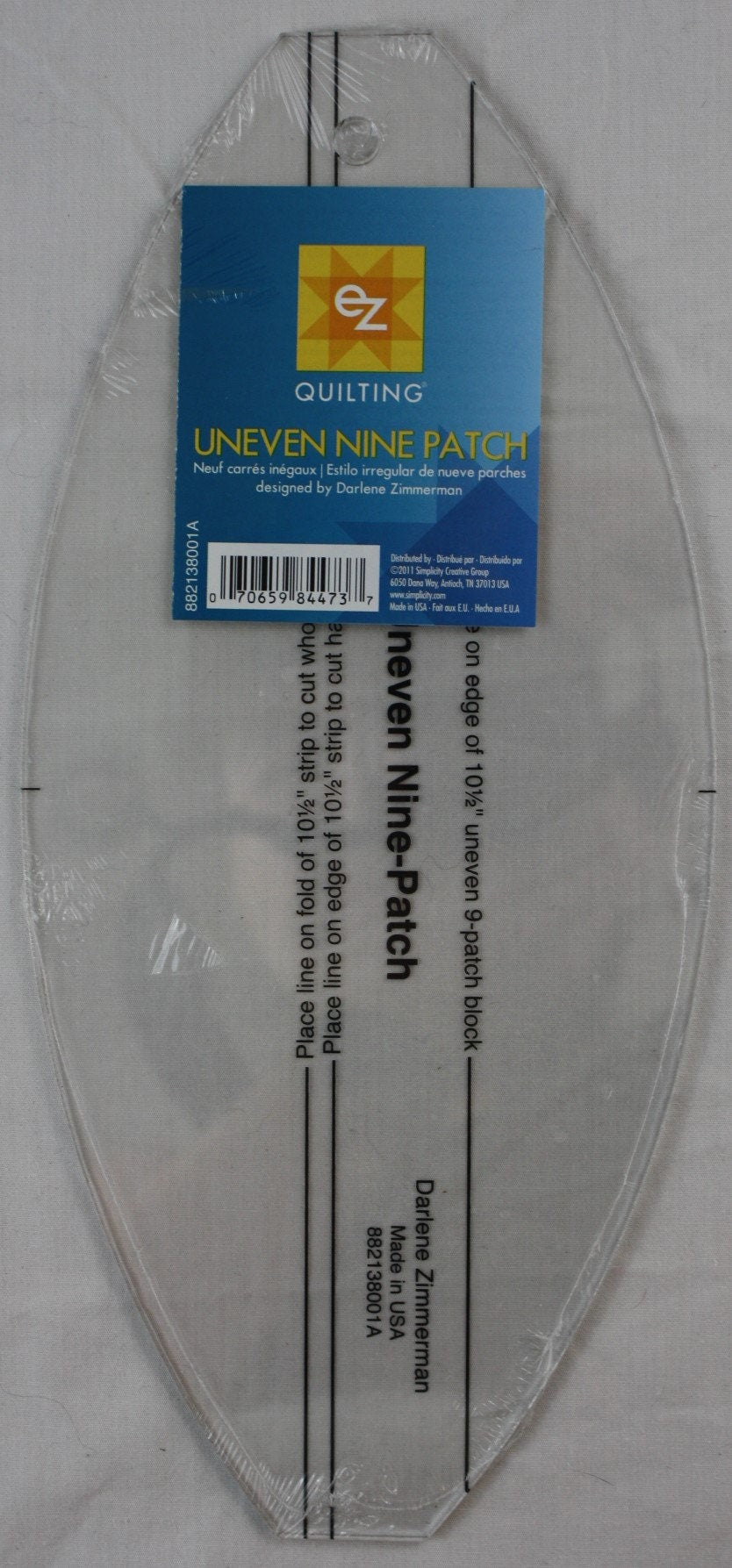 EZ Quilting Uneven Nine Patch Template