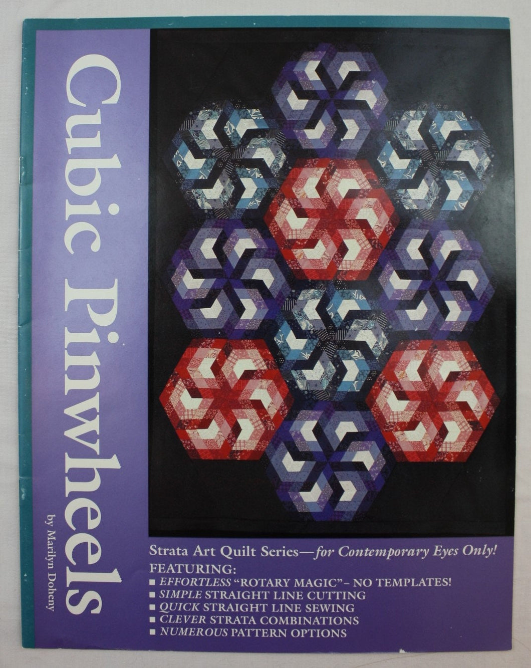 Cubic Pinwheels (Strata art quilt series)