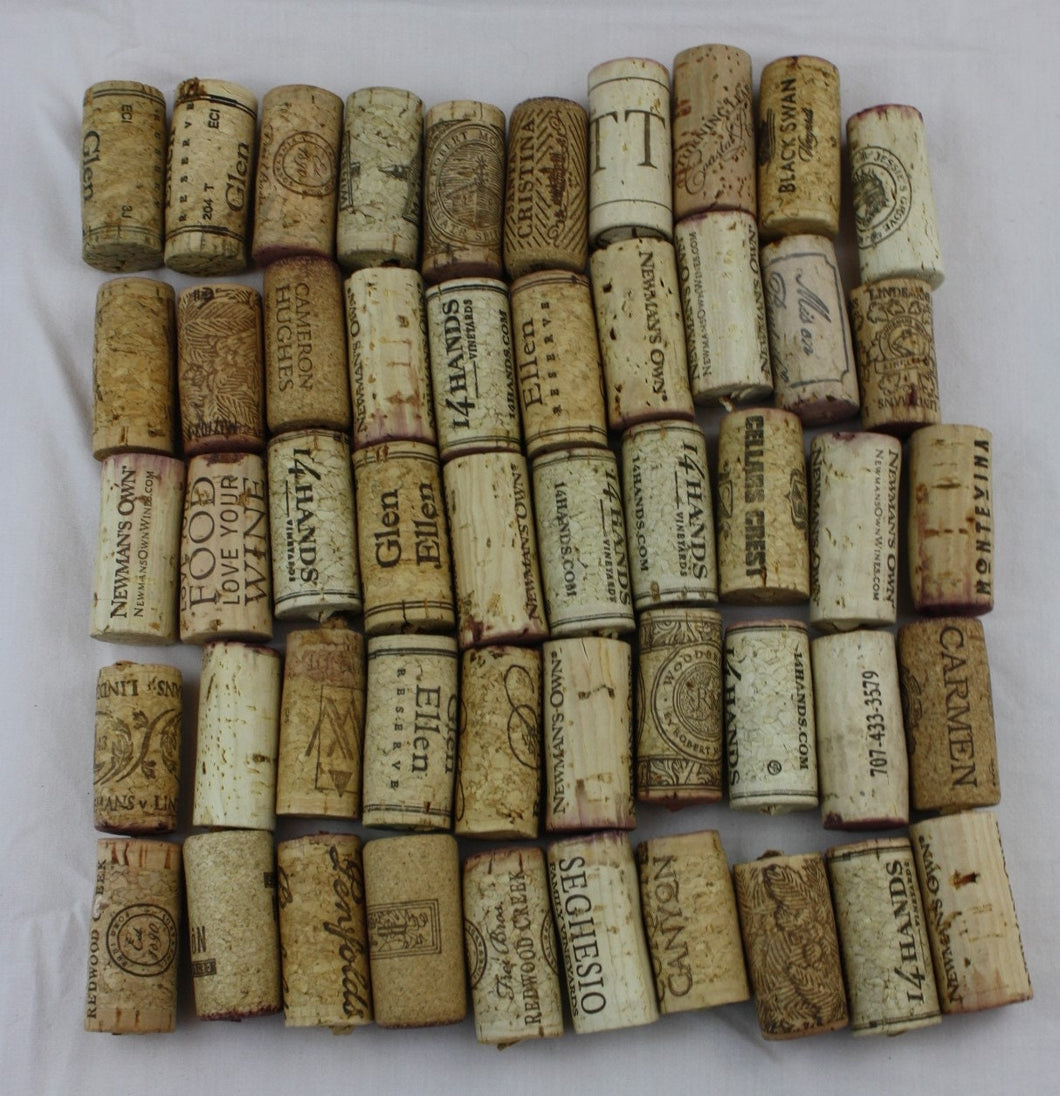 50 Natural Wine Corks for Craft Use
