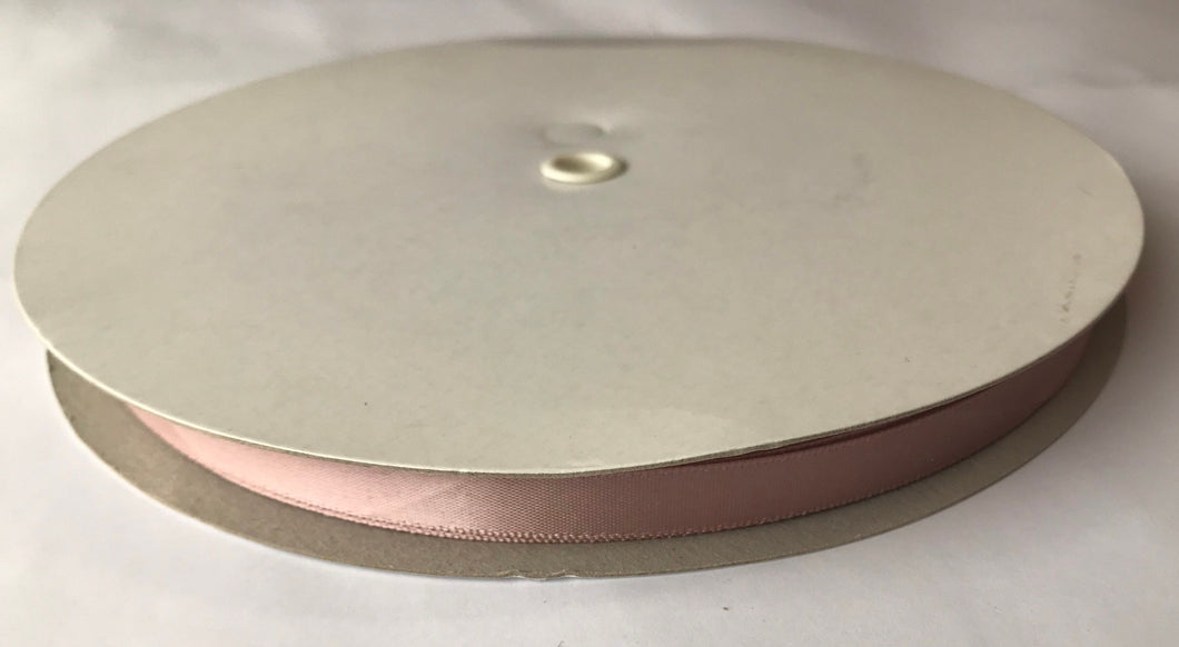 100 yard Spool of 3/8” Rose Pink Single Face Satin Ribbon